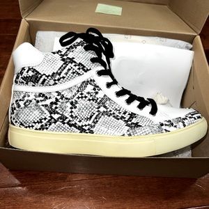 Faux snake skin high tops